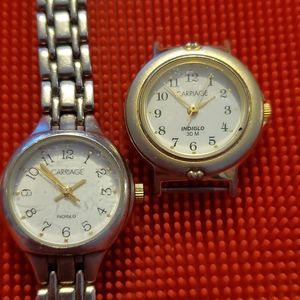 Two Carriage by Timex‎ Indiglo Watches One Without Band